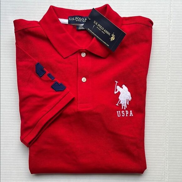 U.S. Polo Assn. Men's Red Polo Shirt - Picture 1 of 13